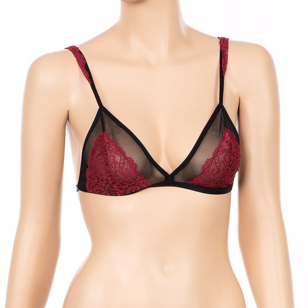 Lace and Mesh Winged Bralette